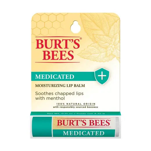 BURT'S BEES MEDICATED LIP BALM (1 TUBE, 0.15 OZ)