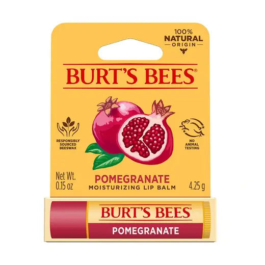 BURT'S BEES POMEGRANATE LIP BALM (1 TUBE. 0.15 OZ)