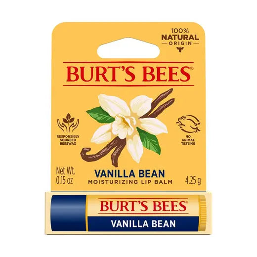 BURT'S BEES VANILLA BEAN LIP BALM (1 TUBE, 0.15 OZ)