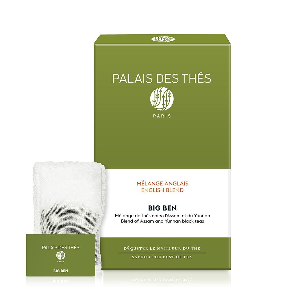 PALAIS DES THÉS - BIG BEN ENGLISH BREAKFAST BLACK TEA (20 TEA BAGS, ORGANIC)