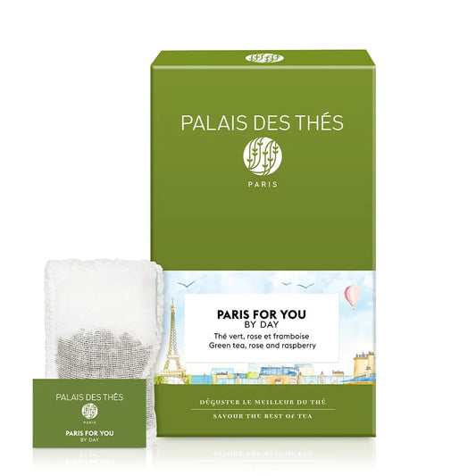 PALAIS DES THÉS - PARIS FOR HER GREEN TEA (20 TEA BAGS, ORGANIC)