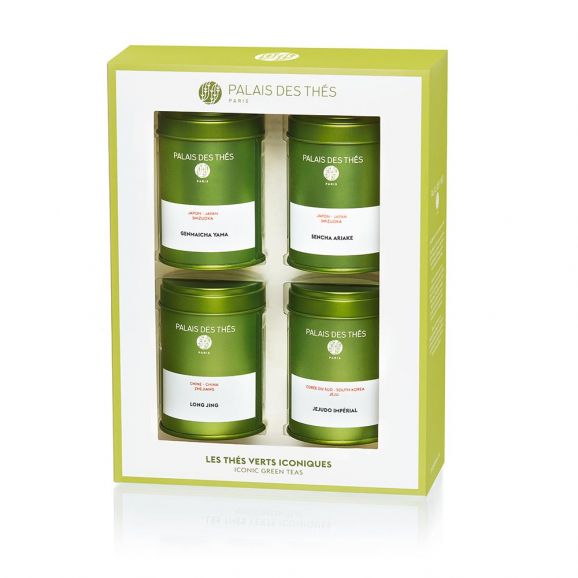 PALAIS DES THÉS - ICONIC GREEN TEA MINI VARIETY SET (4 TINS, LOOSE LEAF TEA)