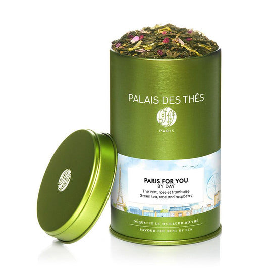PALAIS DES THÉS - PARIS FOR HER GREEN TEA (3.5 OZ TIN, ORGANIC)