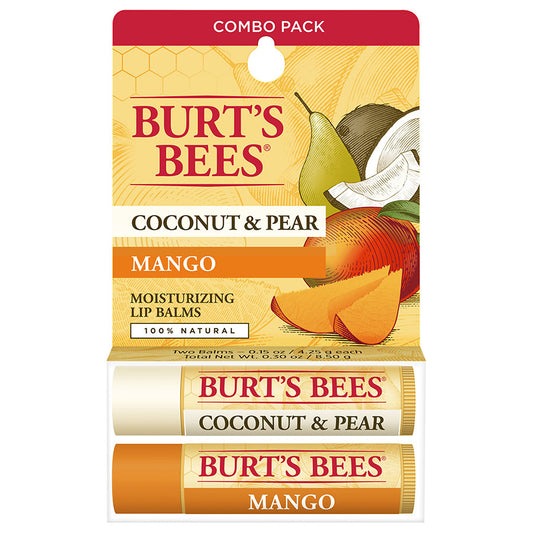 BURT'S BEES COCONUT PEAR & MANGO LIP BALM (COMBO PACK)