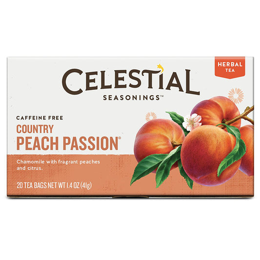 CELESTIAL SEASONINGS - COUNTRY PEACH PASSION HERBAL TEA (20 TEA BAGS, 1.4 OZ)