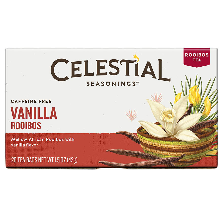 CELESTIAL SEASONINGS - MADAGASCAR VANILLA ROOIBOS TEA (20 TEA BAGS, 1.5 OZ)