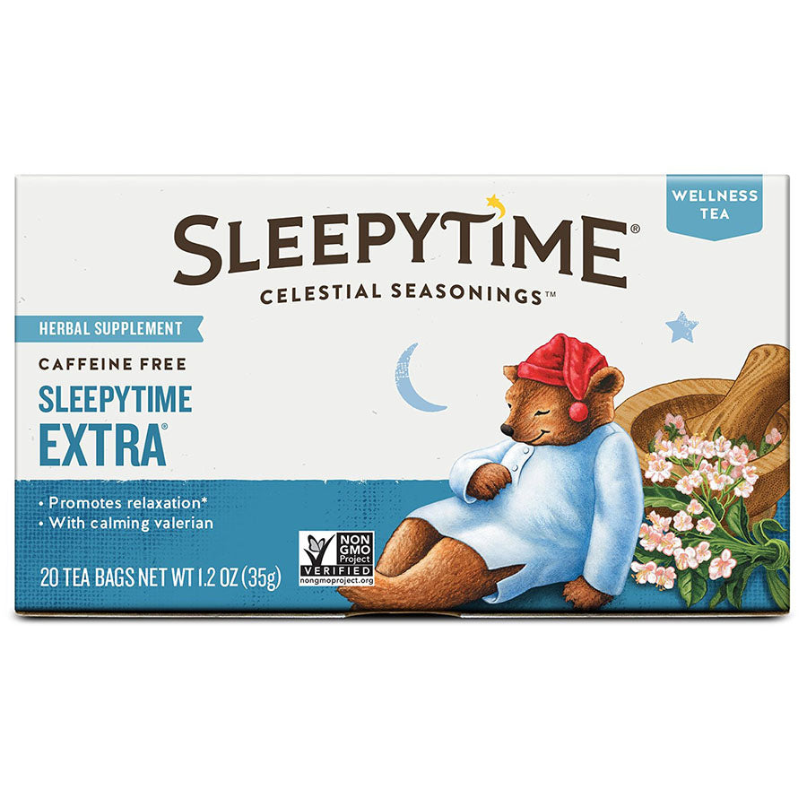 CELESTIAL SEASONINGS - SLEEPYTIME EXTRA HERBAL TEA (20 TEA BAGS, 1.2 OZ)