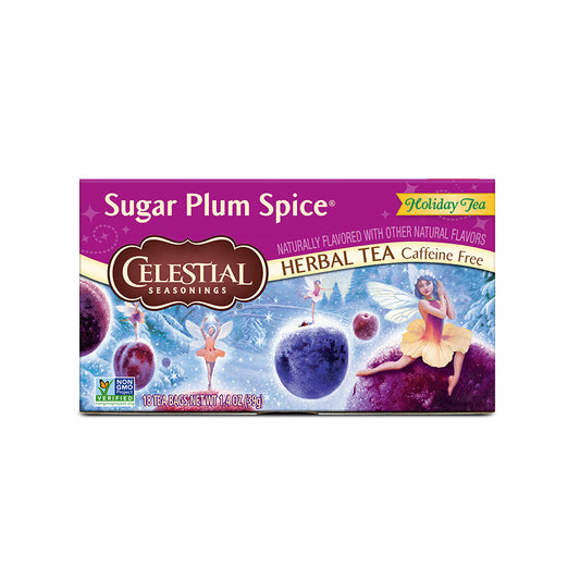 CELESTIAL SEASONINGS - SUGAR PLUM SPICE HERBAL TEA (18 TEA BAGS, 1.4 OZ)