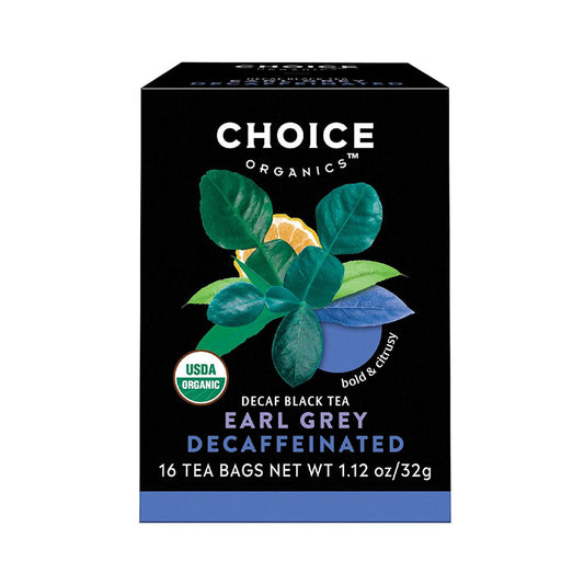 CHOICE TEA - EARL GREY DECAF BLACK TEA (16 TEA BAGS, 1.12 OZ)