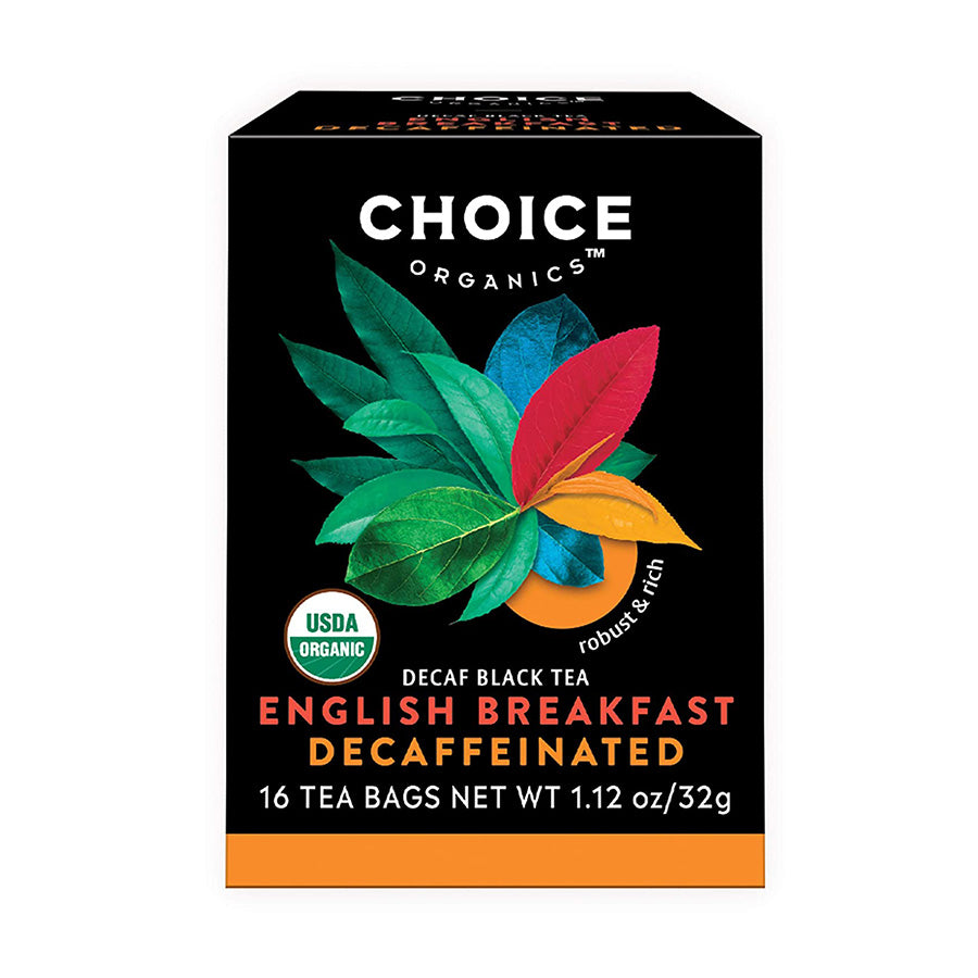 CHOICE TEA - ENGLISH BREAKFAST DECAF TEA (16 TEA BAGS, 1.12 OZ)