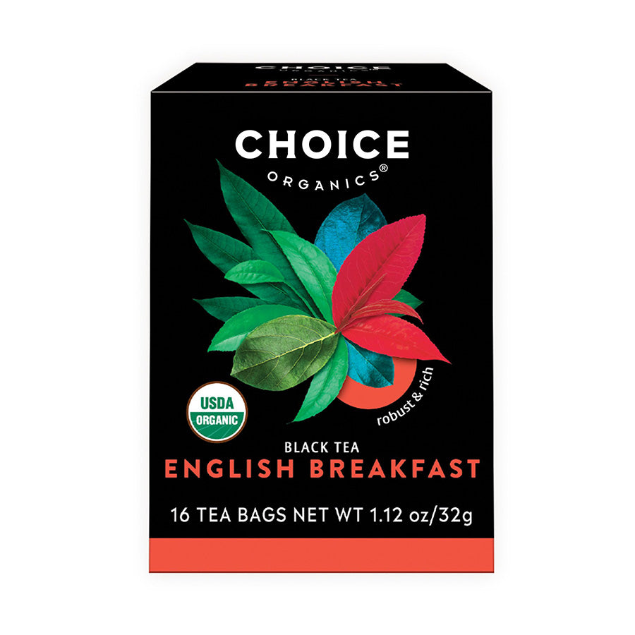 CHOICE TEA - ENGLISH BREAKFAST BLACK TEA (16 TEA BAGS, 1.12 OZ)