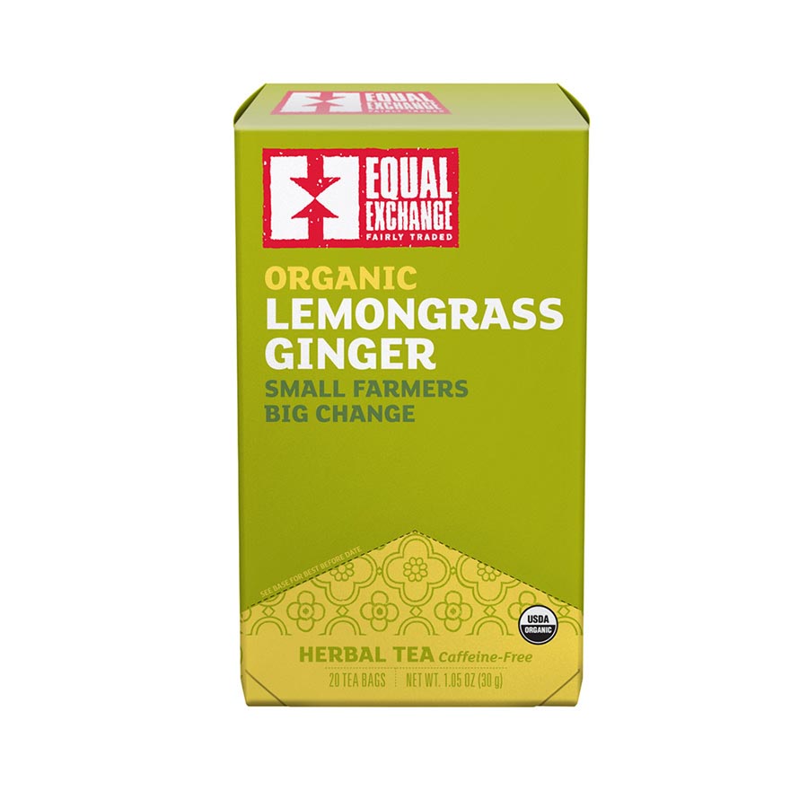 EQUAL EXCHANGE - ORGANIC LEMONGRASS GINGER TEA (20 TEA BAGS, 1.41 OZ)