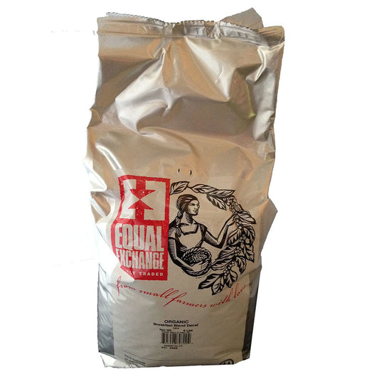 EQUAL EXCHANGE - ORGANIC BREAKFAST BLEND DECAF WHOLE BEAN COFFEE (5 LB BAG)