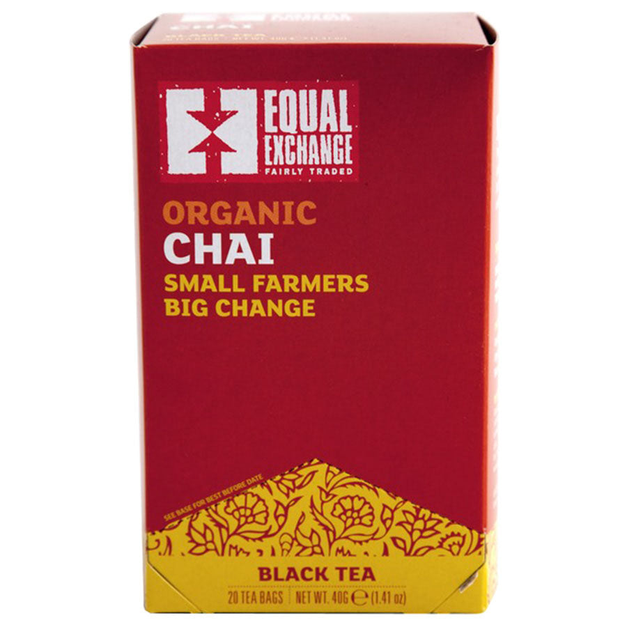 EQUAL EXCHANGE - ORGANIC CHAI BLACK TEA (20 TEA BAGS, 1.41 OZ)