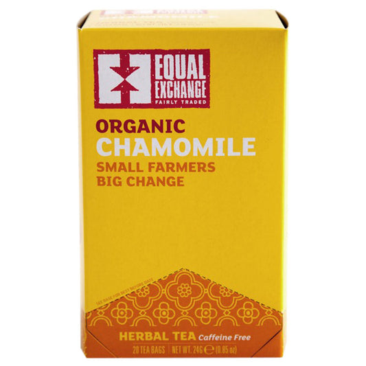 EQUAL EXCHANGE - ORGANIC HERBAL CHAMOMILE TEA (20 TEA BAGS, 0.85 OZ)