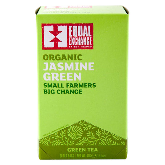 EQUAL EXCHANGE - ORGANIC JASMINE GREEN TEA (20 TEA BAGS, 1.41 OZ)