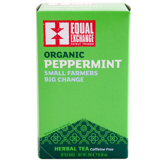 EQUAL EXCHANGE - ORGANIC PEPPERMINT HERBAL TEA (20 TEA BAGS, 0.99 OZ)