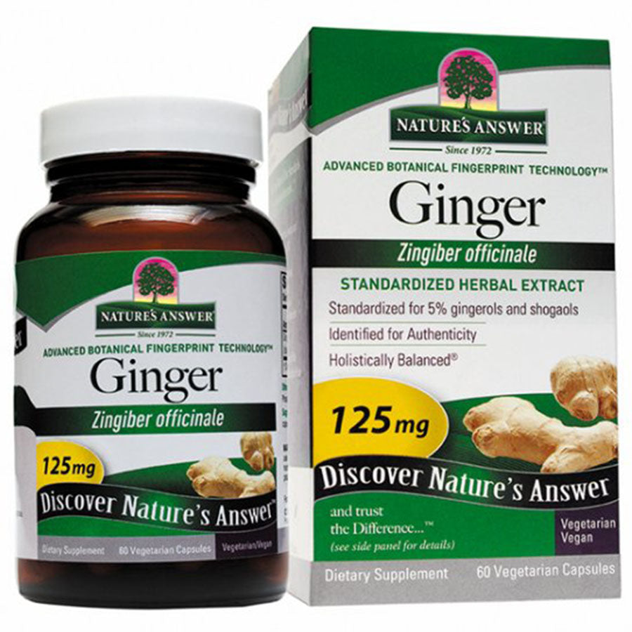 NATURE'S ANSWER - GINGER RHIZOME (60 VEGETARIAN CAPSULES)