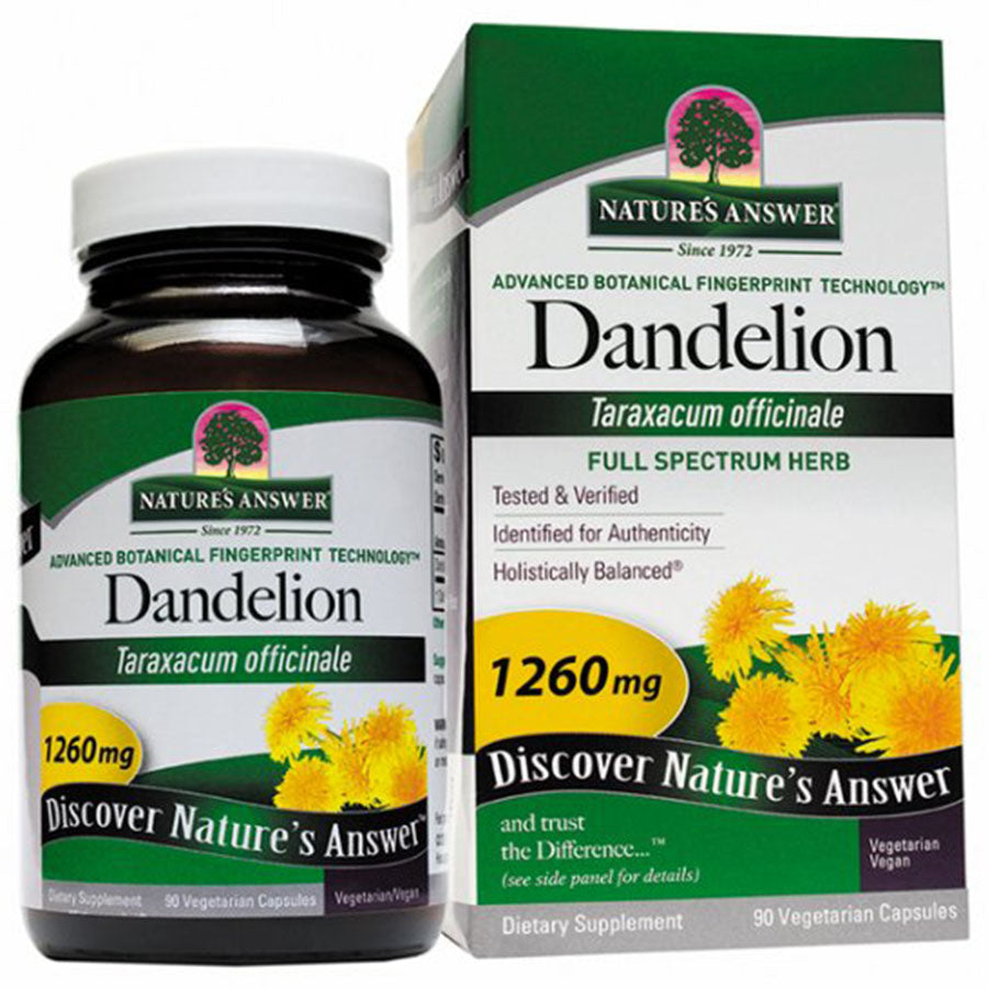 NATURE'S ANSWER - DANDELION ROOT (90 VEGETARIAN CAPSULES)