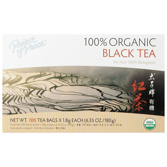 PRINCE OF PEACE - ORGANIC BLACK TEA (100 TEA BAGS, 6.35 OZ)