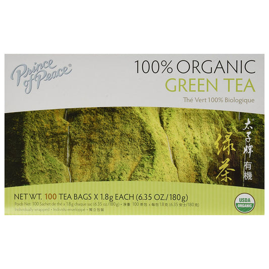 PRINCE OF PEACE - ORGANIC GREEN TEA (100 TEA BAGS, 6.35 OZ)