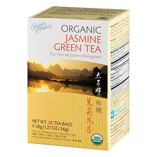 PRINCE OF PEACE - ORGANIC JASMINE GREEN TEA (20 TEA BAGS, 1.27 OZ)