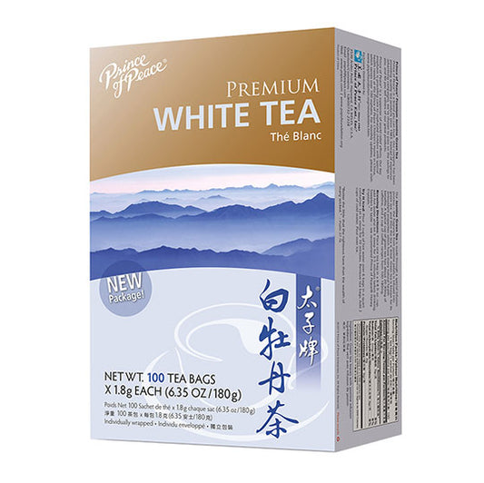PRINCE OF PEACE - PREMIUM WHITE TEA (100 TEA BAGS, 6.35 OZ)