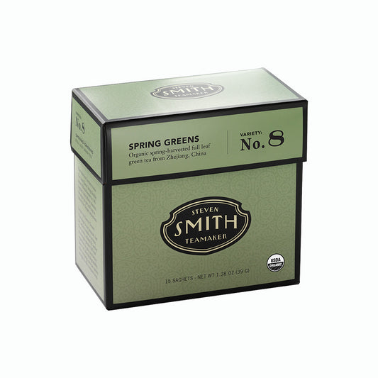 SMITH TEAMAKER - SPRING GREENS TEA VARIETY NO. 8 (15 TEA BAGS, 1.38 OZ)