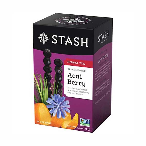 STASH TEA - ACAI BERRY HERBAL TEA (18 TEA BAGS, 1.1 OZ)