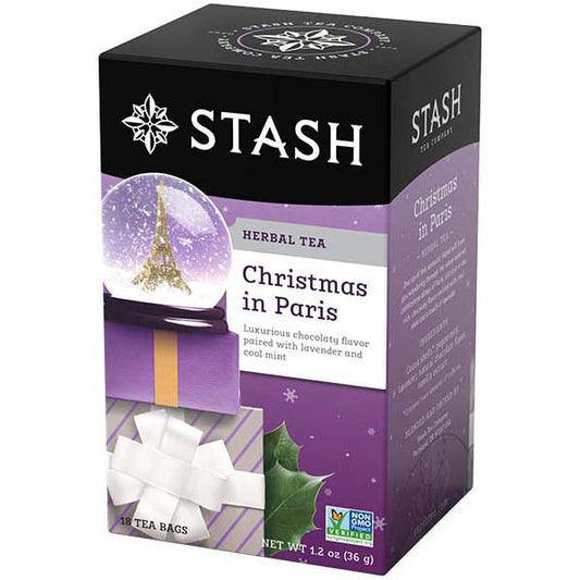 STASH TEA - CHRISTMAS IN PARIS HERBAL TEA (18 TEA BAGS, 1.2 OZ)