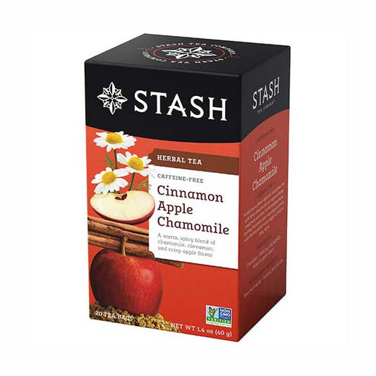 STASH TEA - CINNAMON APPLE CHAMOMILE HERBAL TEA (20 TEA BAGS, 1.4 OZ)