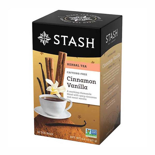 STASH TEA - CINNAMON VANILLA HERBAL TEA (18 TEA BAGS, 0.8 OZ)