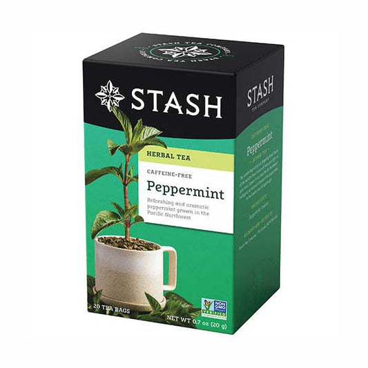 STASH TEA - PEPPERMINT HERBAL TEA (20 TEA BAGS, 0.7 OZ)