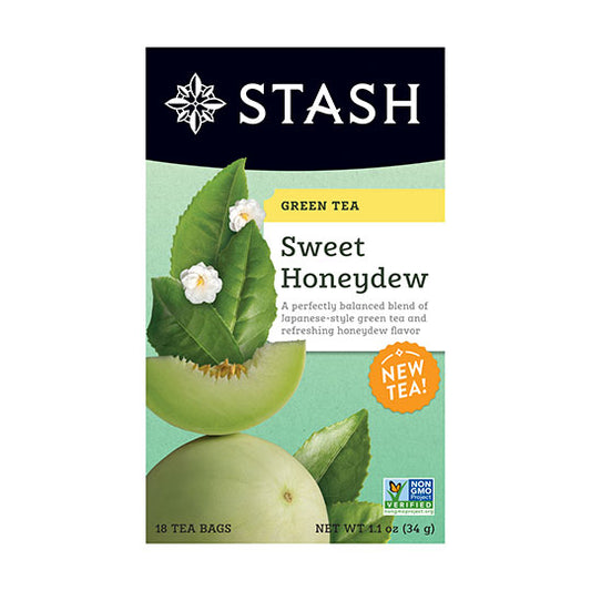 STASH TEA - SWEET HONEYDEW GREEN TEA (18 TEA BAGS, 1.1 OZ)