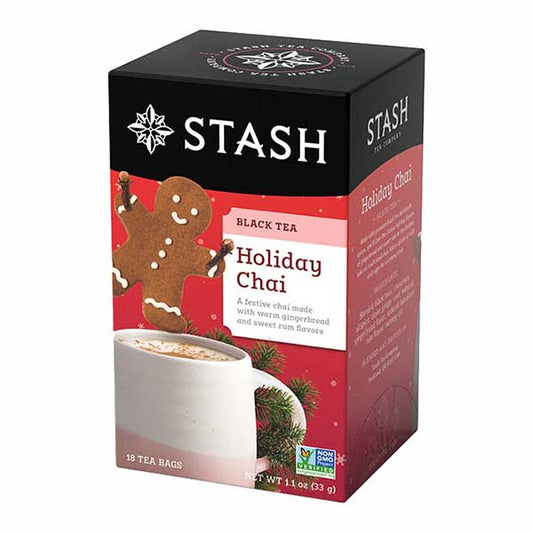 STASH TEA - HOLIDAY CHAI BLACK TEA (18 TEA BAGS, 1.1 OZ)