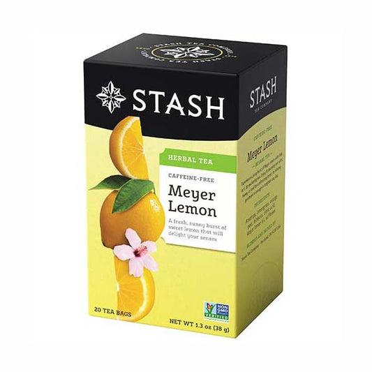 STASH TEA - MEYER LEMON HERBAL TEA (20 TEA BAGS, 1.3 OZ)