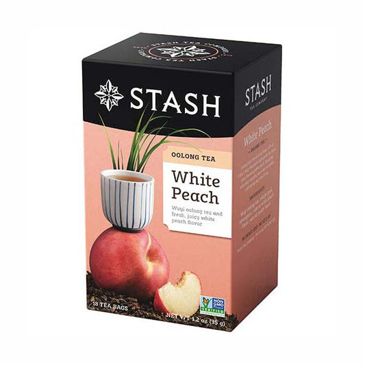 STASH TEA - WHITE PEACH OOLONG TEA (18 TEA BAGS, 1.2 OZ)