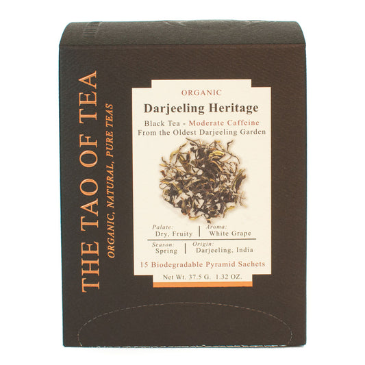 THE TAO OF TEA - DARJEELING HERITAGE BLACK TEA (15 PYRAMID SACHETS, 1.32 OZ)
