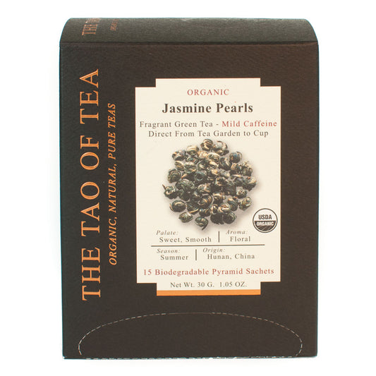 THE TAO OF TEA - JASMINE PEARL GREEN TEA (15 PYRAMID SACHETS, 1.05 OZ)