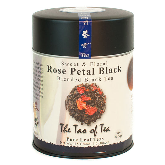 THE TAO OF TEA - ROSE PETAL BLACK LOOSE LEAF TEA (4 OZ TIN)