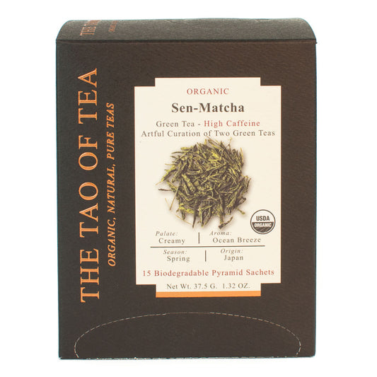 THE TAO OF TEA - SEN MATCHA GREEN TEA (15 PYRAMID SACHETS, 1.32 OZ)