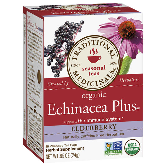TRADITIONAL MEDICINALS - ORGANIC ECHINACEA ELDERBERRY TEA (16 TEA BAGS, 0.85 OZ)