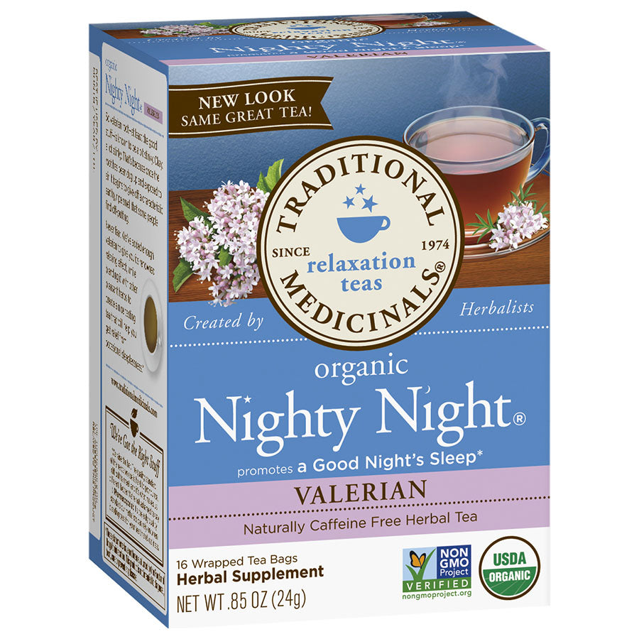 TRADITIONAL MEDICINALS - ORGANIC NIGHTY NIGHT VALERIAN TEA (16 TEA BAGS, 0.85 OZ)