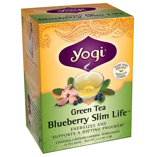 YOGI TEA - BLUEBERRY SLIM LIFE GREEN TEA (16 TEA BAGS)