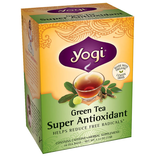 YOGI TEA - SUPER ANTI-OXIDANT GREEN TEA (16 TEA BAGS, 1.12 OZ)