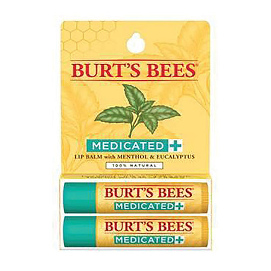 BURT'S BEES MEDICATED LIP BALM (2 PACK)