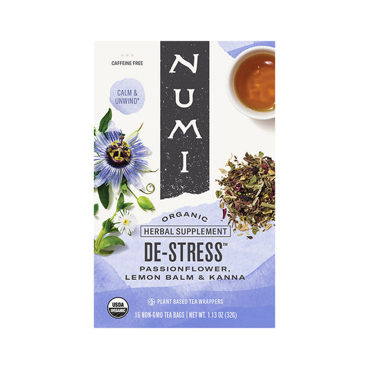 NUMI ORGANIC TEA - DE-STRESS TEA (16 TEA BAGS, 1.13 OZ)