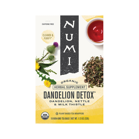 NUMI TEA - DANDELION DETOX TEA (16 TEA BAGS, 1.13 OZ)