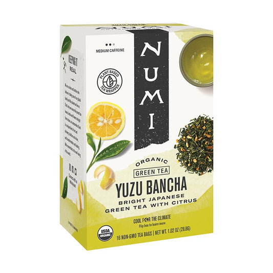 NUMI TEA - YUZU BANCHA GREEN TEA (16 TEA BAGS, 1.02 OZ)