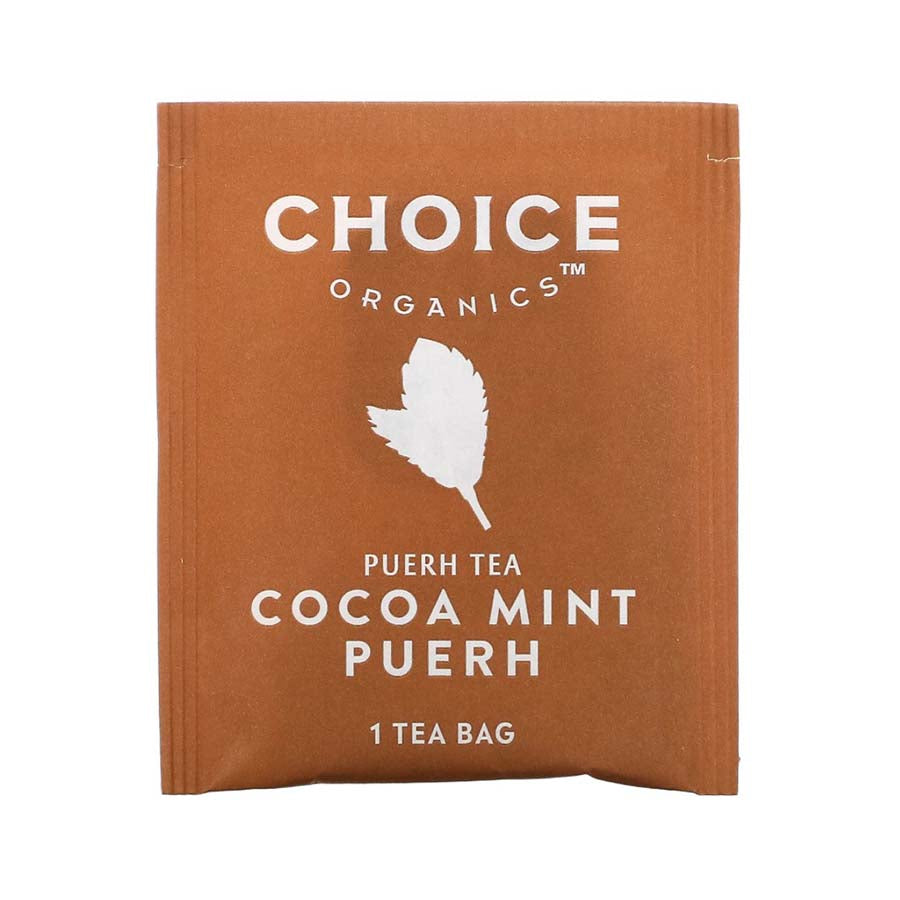 CHOICE TEA - COCOA MINT PUERH TEA (16 TEA BAGS, 1.12 OZ)